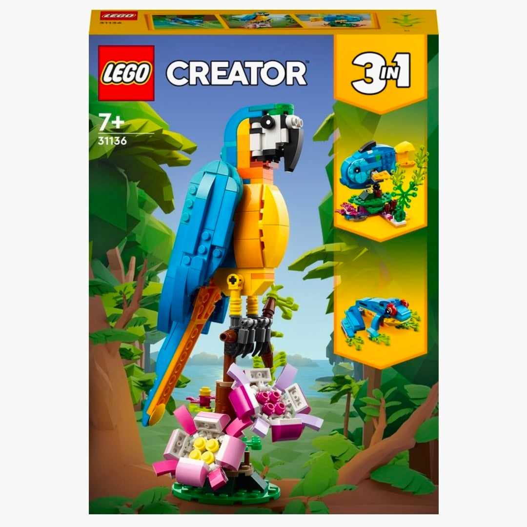 LEGO 31136: Creator 3in1 - Exotische Papagaai