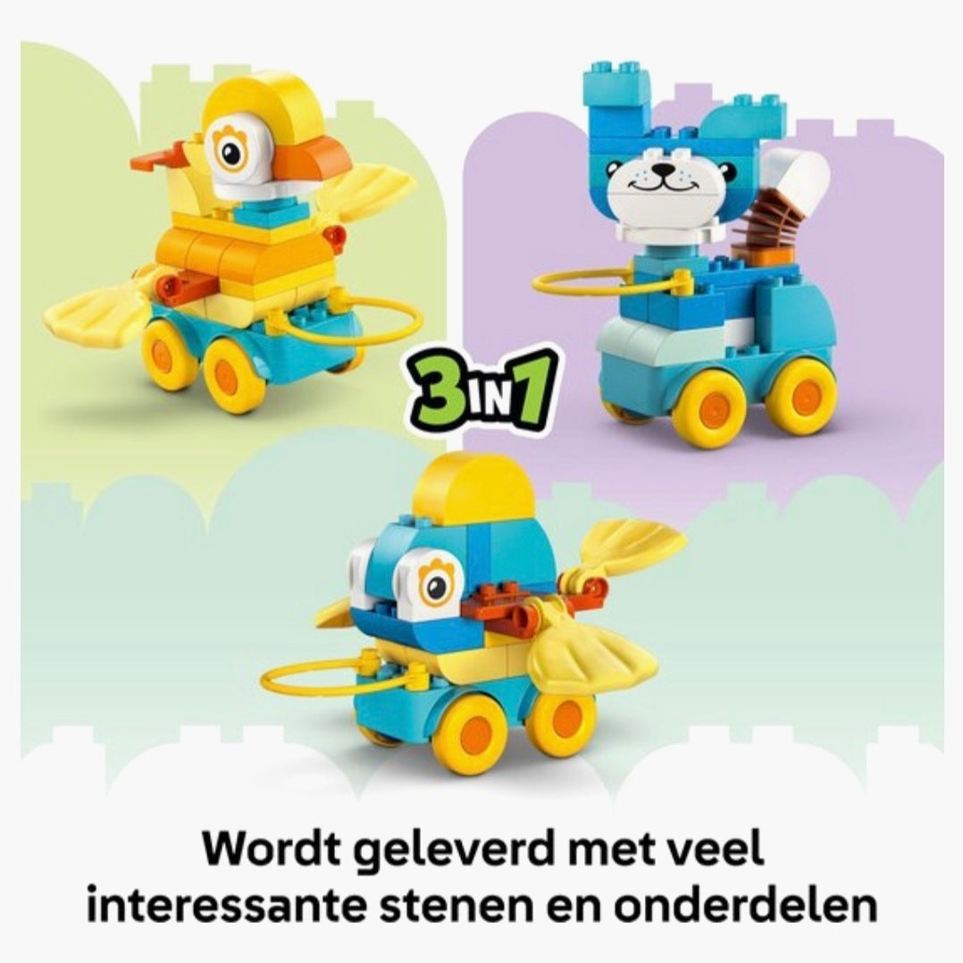 LEGO 10448: DUPLO - 3in1 Dieren Op Wielen