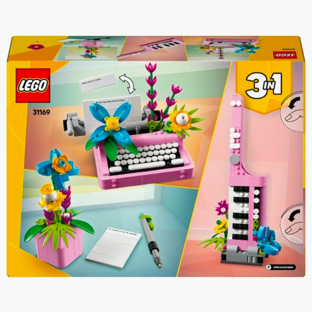LEGO 31169: Creator 3in1 - Typemachine met bloemen