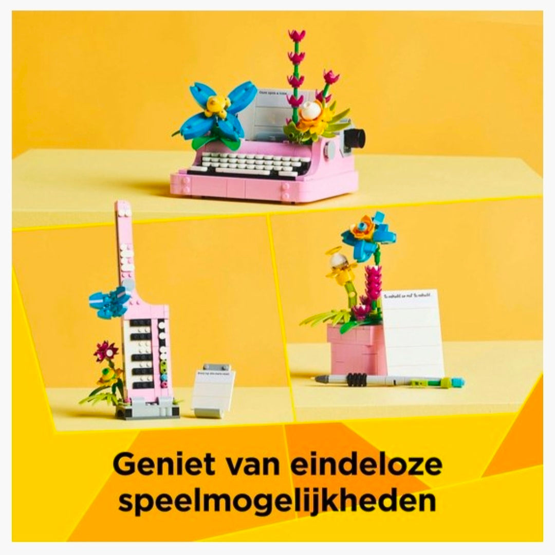 LEGO 31169: Creator 3in1 - Typemachine met bloemen
