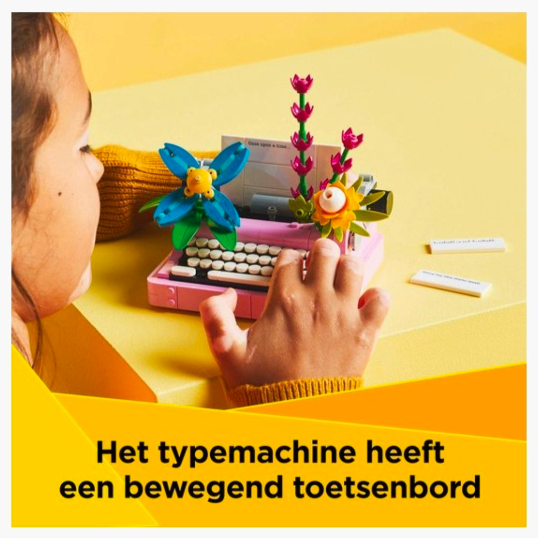 LEGO 31169: Creator 3in1 - Typemachine met bloemen