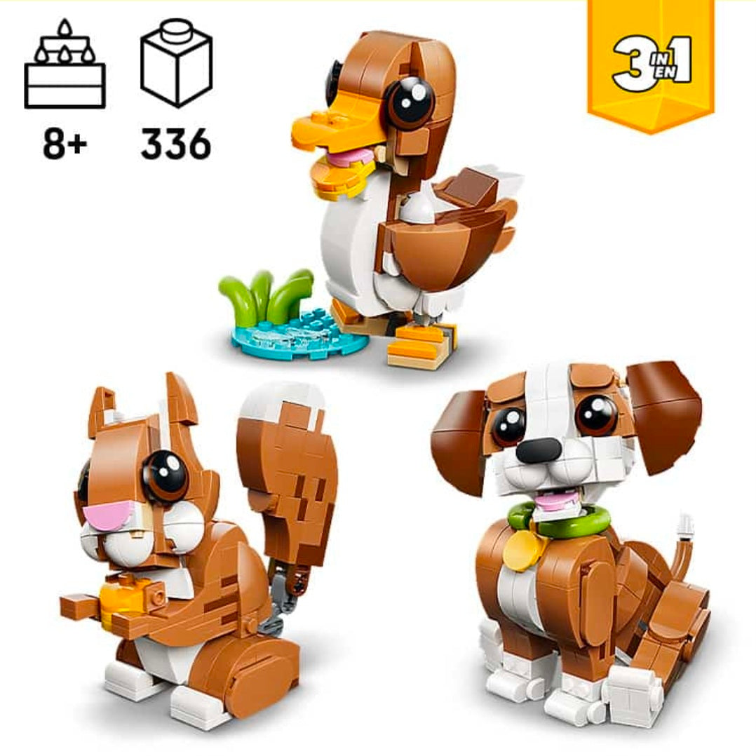 LEGO 31382: Creator 3in1 - Schattige dieren: Speelse Puppy