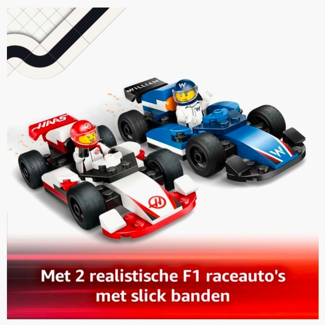 LEGO 60464: F1 Williams Racing en Haas racewagens