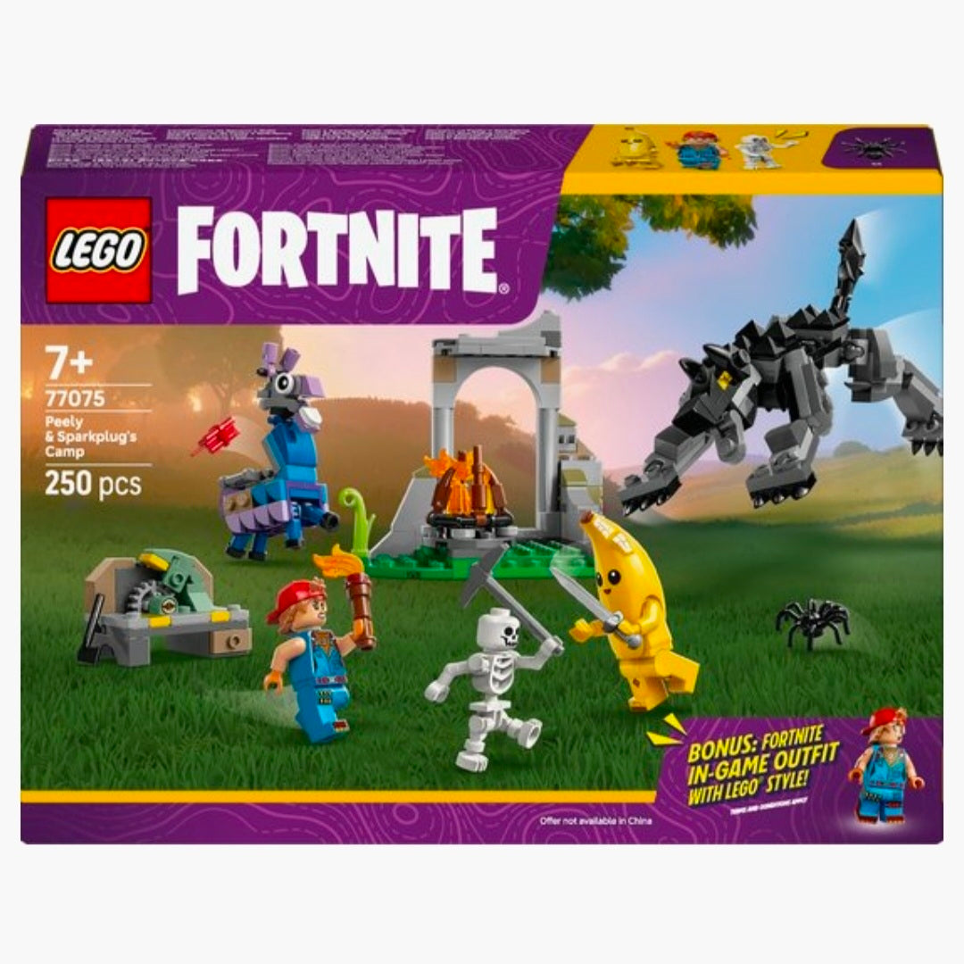 LEGO 77075: Fortnite - Peely en Sparkplugs kamp
