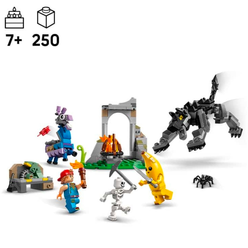 LEGO 77075: Fortnite - Peely en Sparkplugs kamp