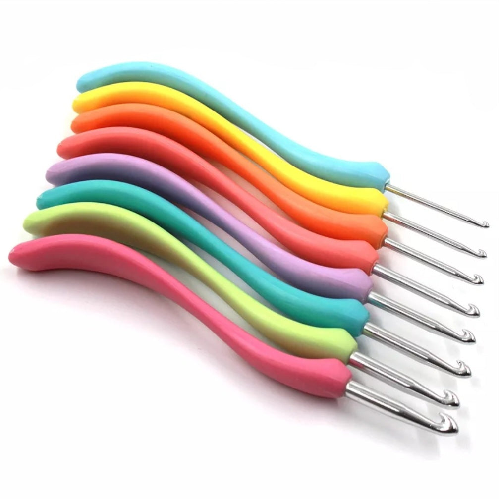 Luxe ergonomische Haaknaalden 8-delig