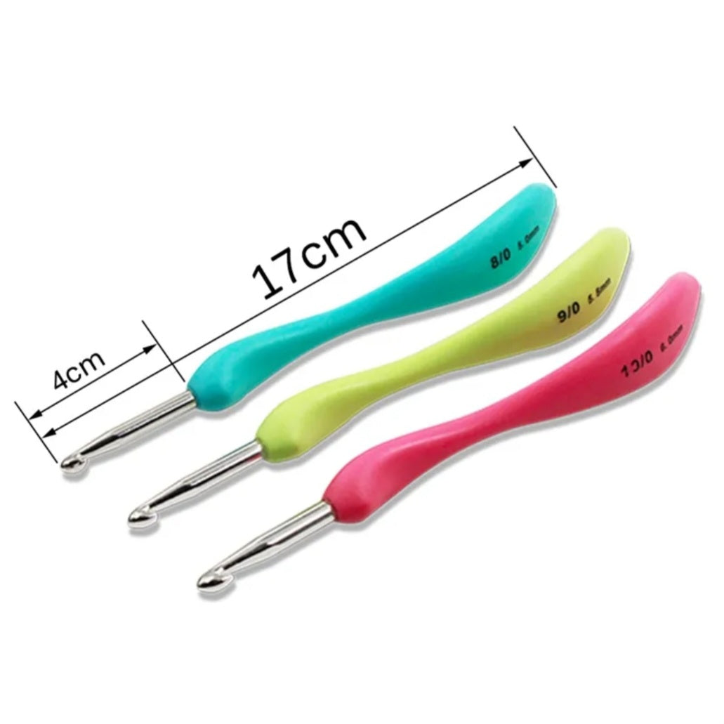 Luxe ergonomische Haaknaalden 8-delig