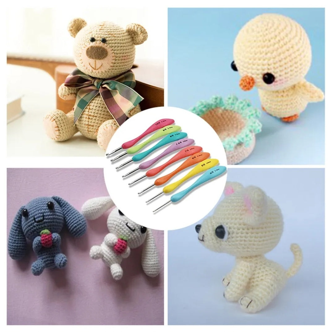 Luxe ergonomische Haaknaalden 8-delig