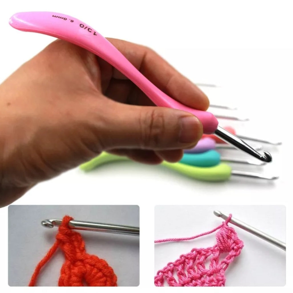 Luxe ergonomische Haaknaalden 8-delig