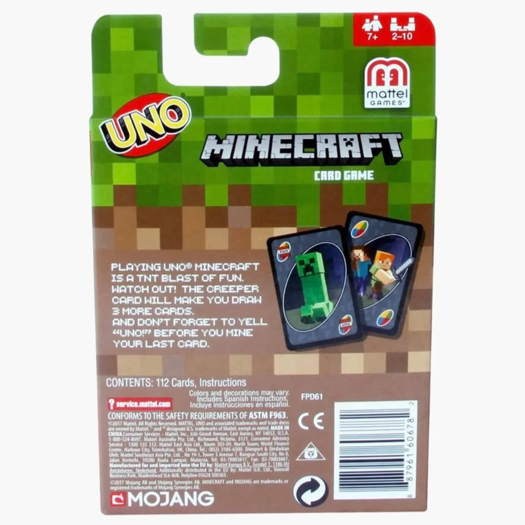 Mattel: Uno Minecraft - Kaartspel  -  Multiplaza