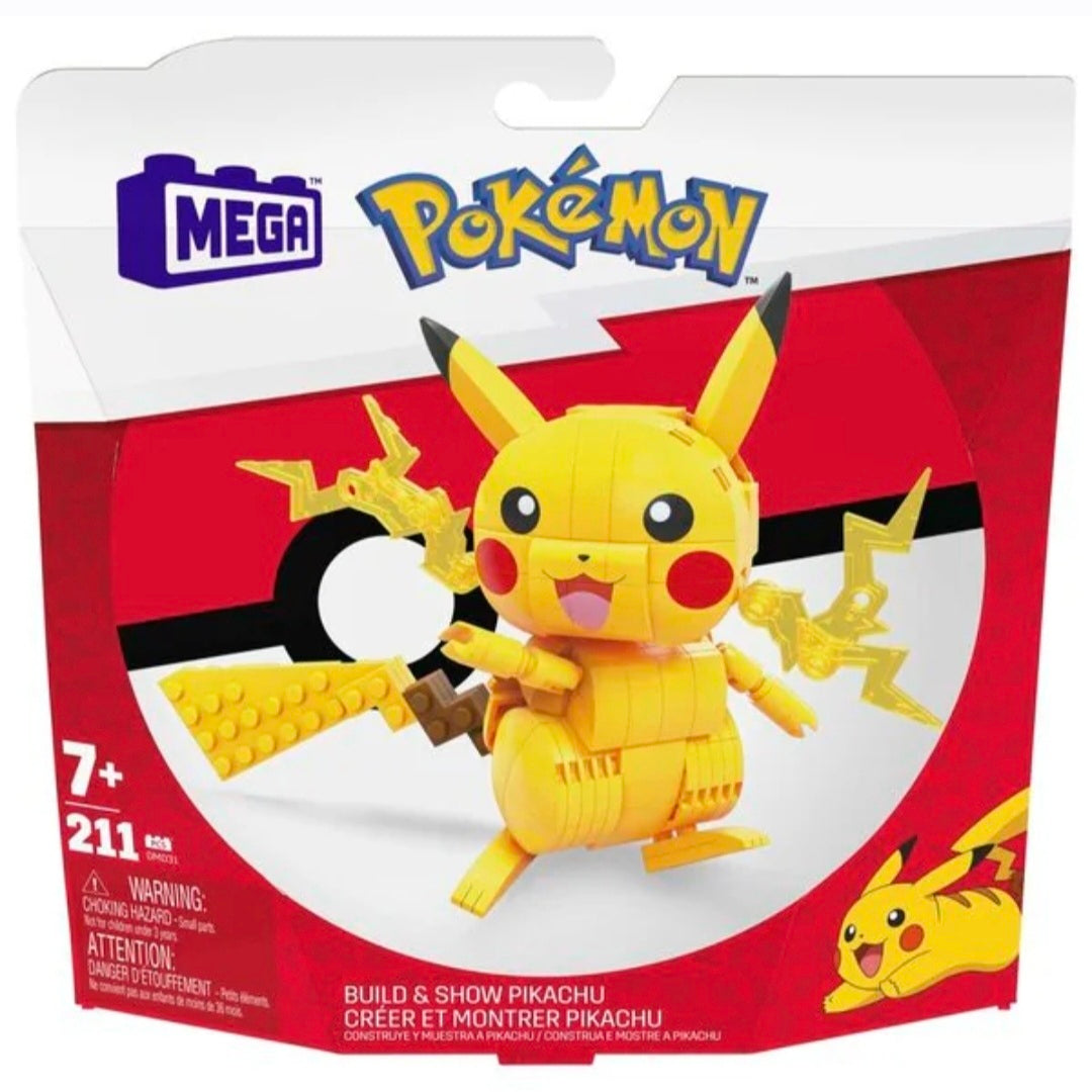 MEGA: Pokémon Pikachu Build Up & Show Figuur