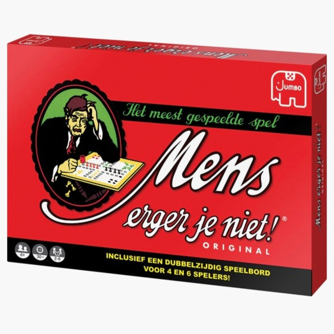 Jumbo: Orginal Mens erger je niet - Dubbelzijdig Speelbord