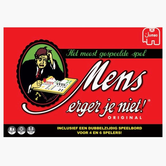 Jumbo: Orginal Mens erger je niet - Dubbelzijdig Speelbord