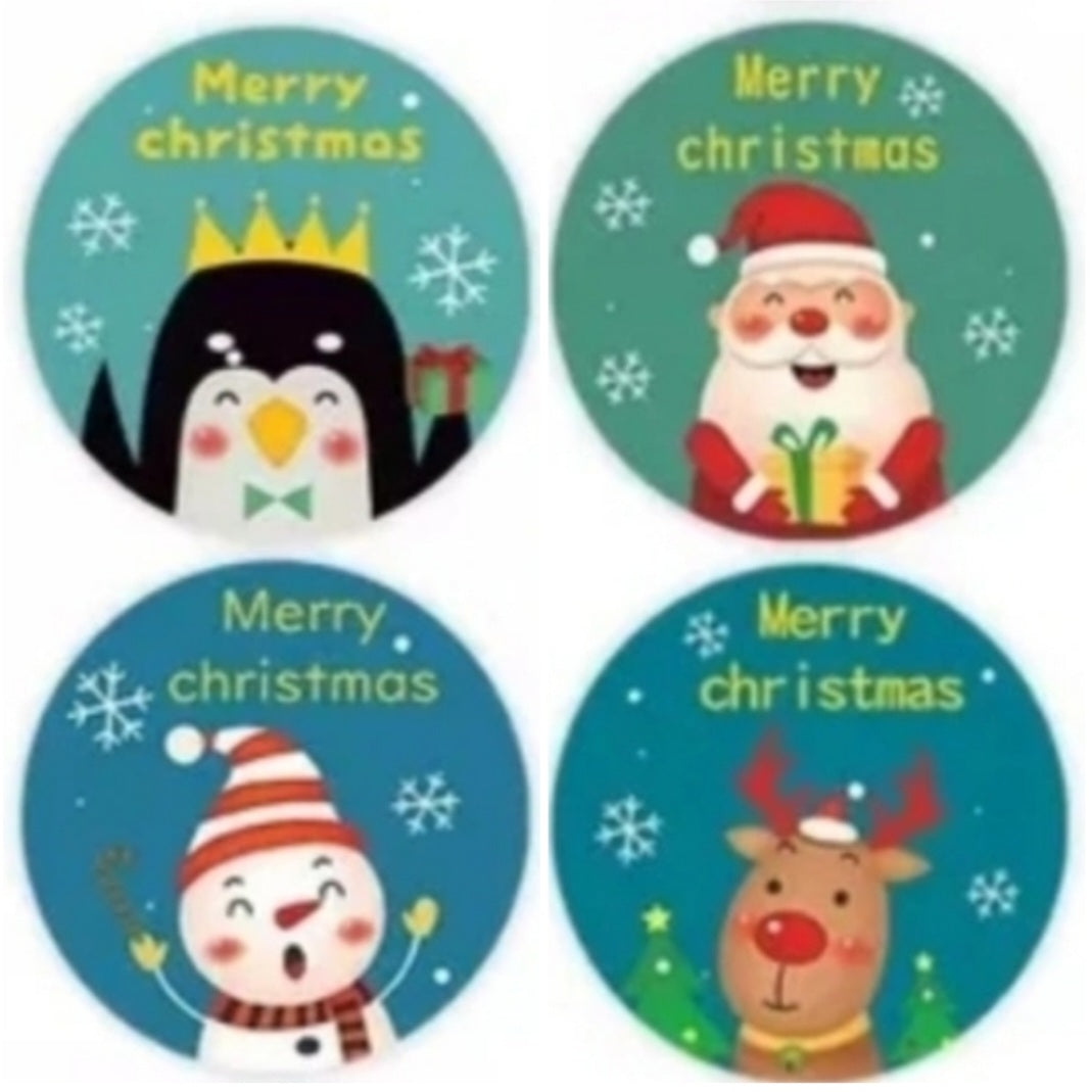 2,5cm Kerst Stickers - Diverse Soorten