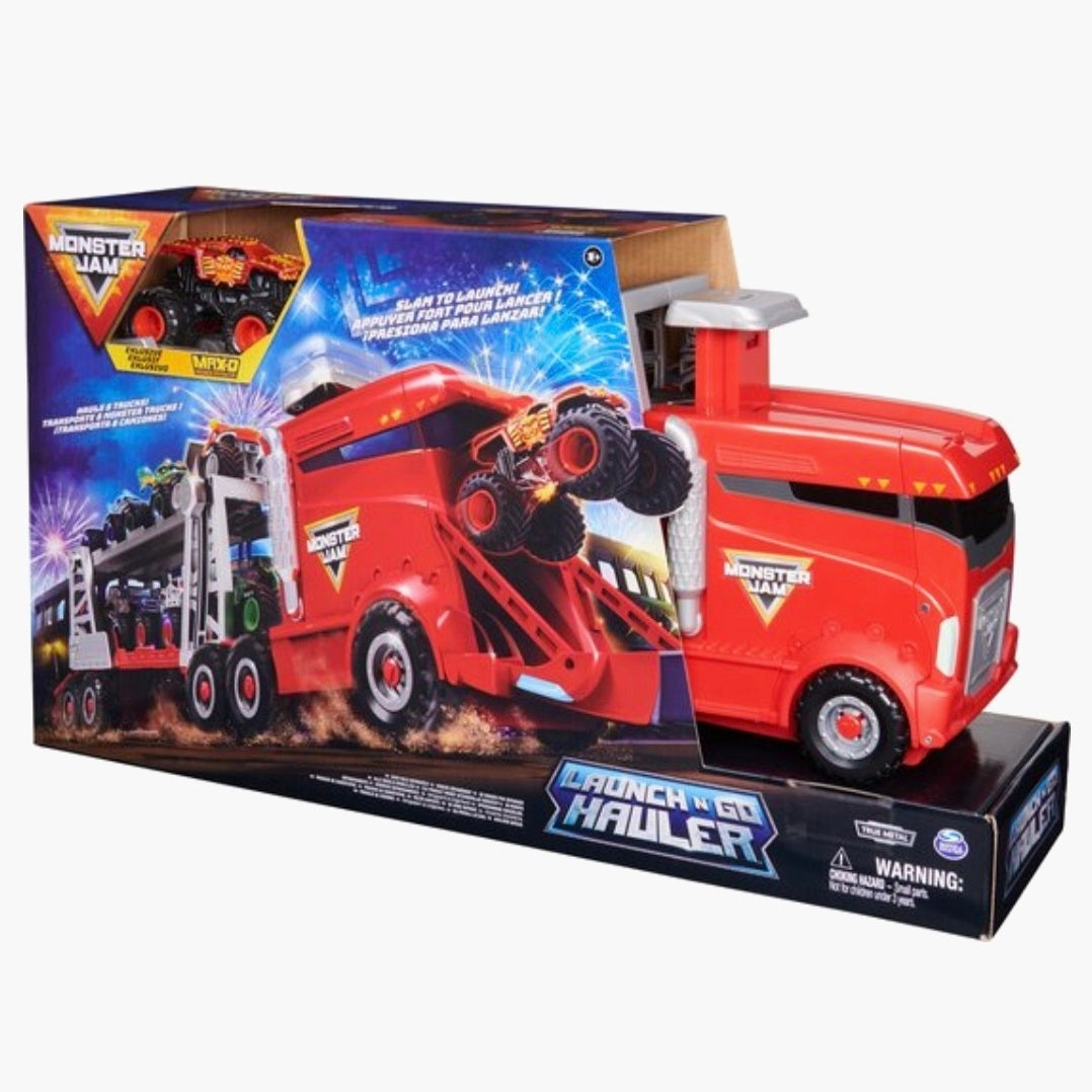 Monster Jam: 2in1 Launch N'Go Hauler Speelset