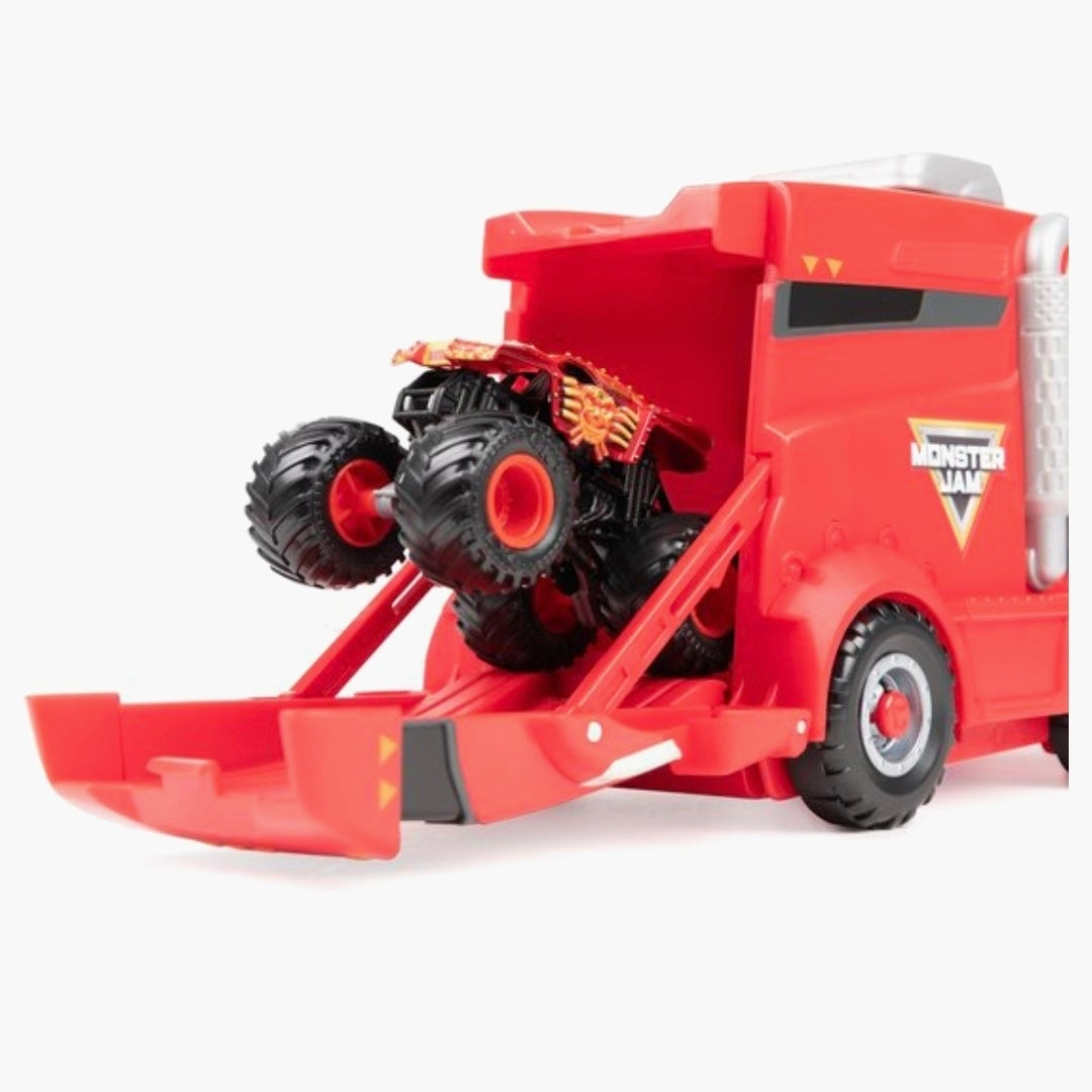 Monster Jam: 2in1 Launch N'Go Hauler Speelset