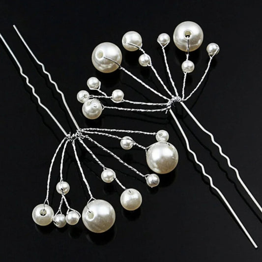 Haarpins met witte parels OP=OP