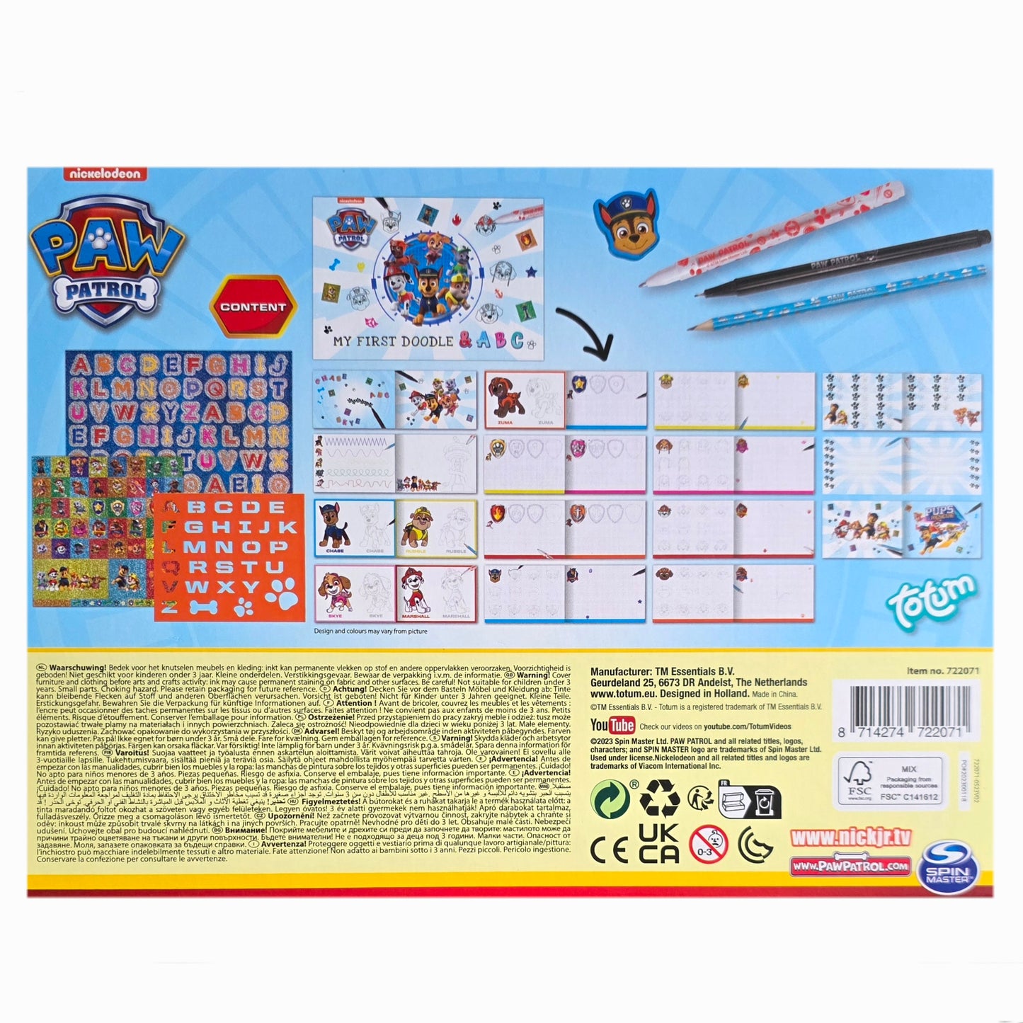 Paw Patrol: My First Doodle ABC