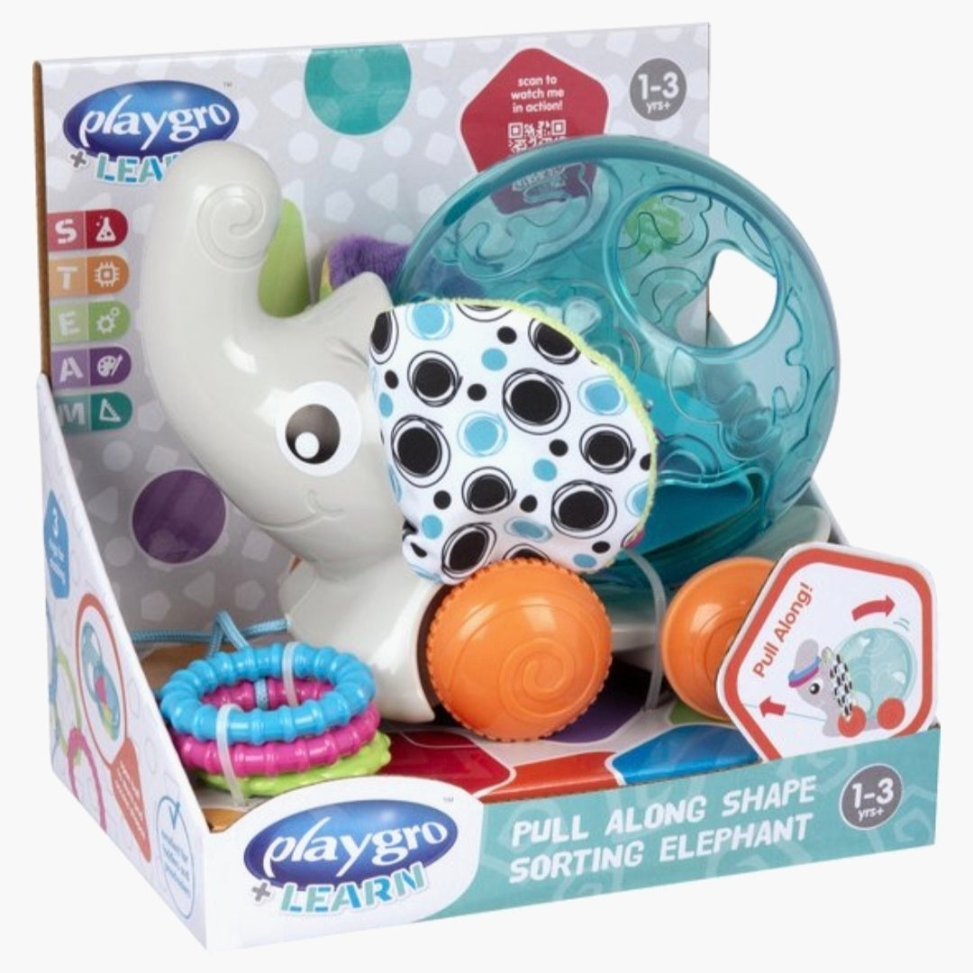 Playgro: LEARN Vormensorteer Trekolifant
