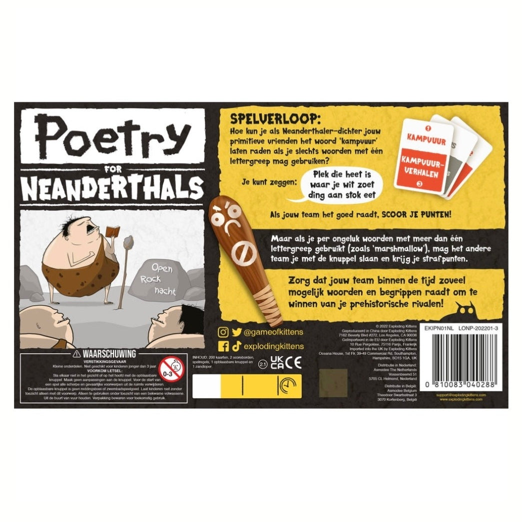 Poetry for the Neanderthals NL