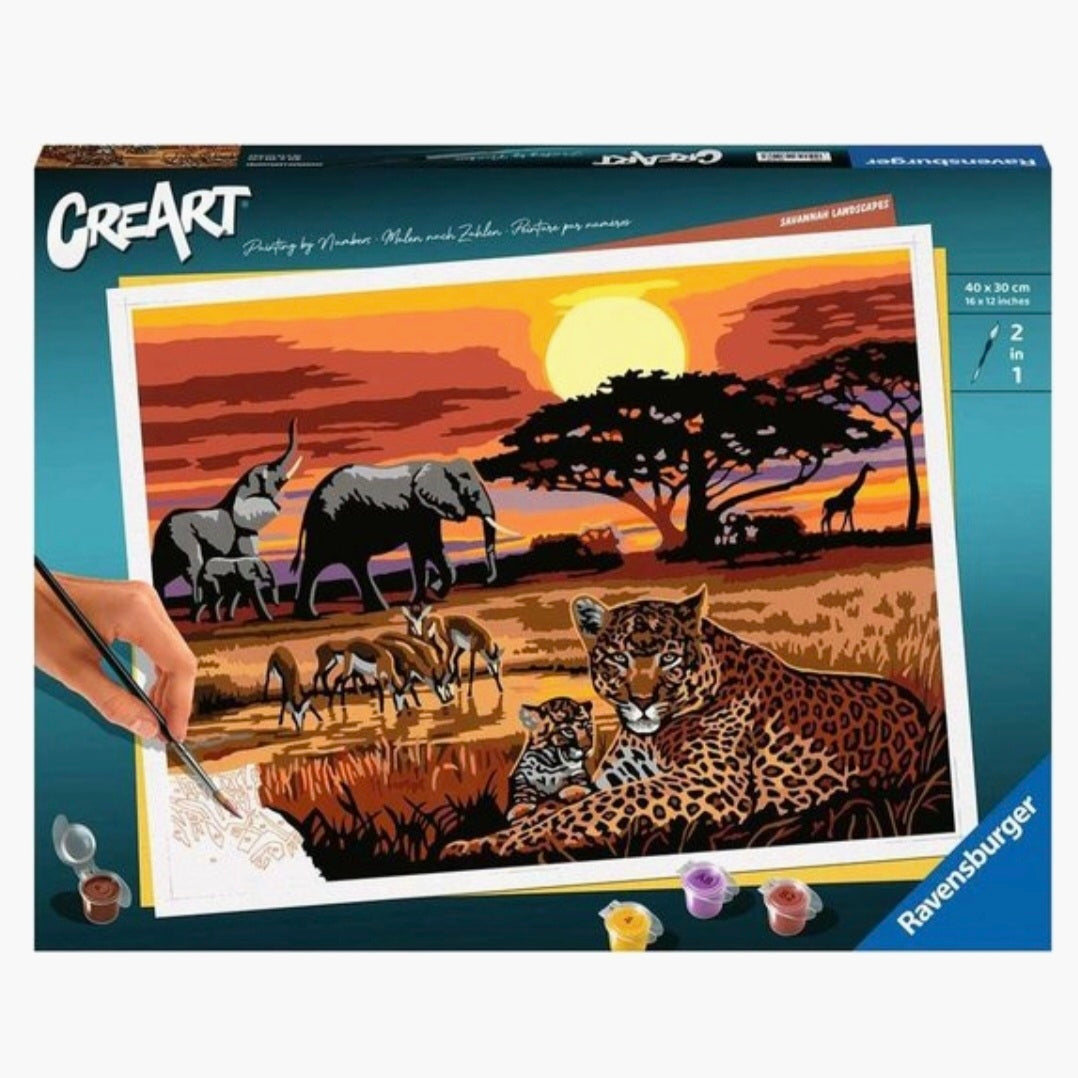 Ravensburger: CreArt - Savannah  Landschap schilderen op nummer