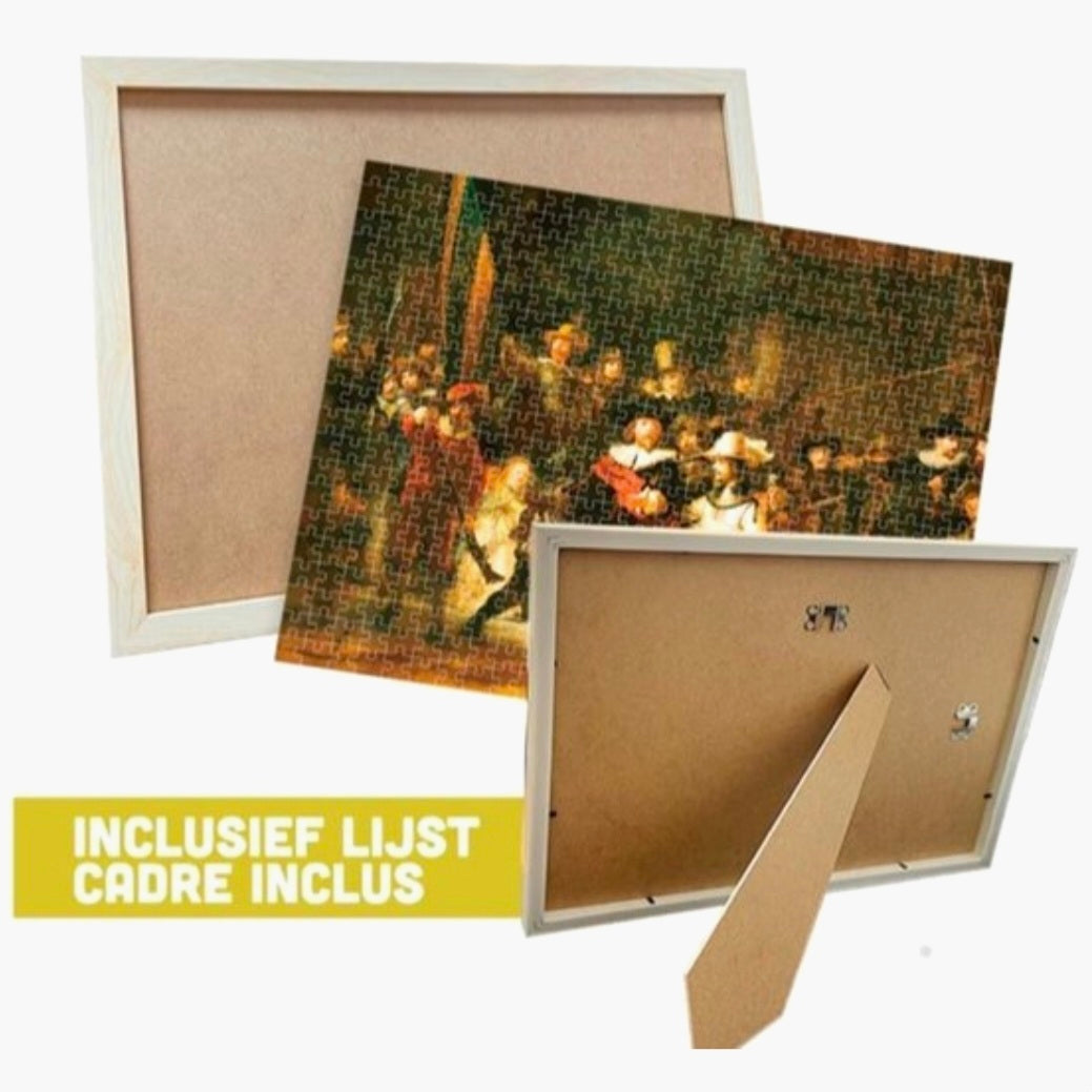 The Frame: Rembrandt - De Nachtwacht - met houten Lijst - 500