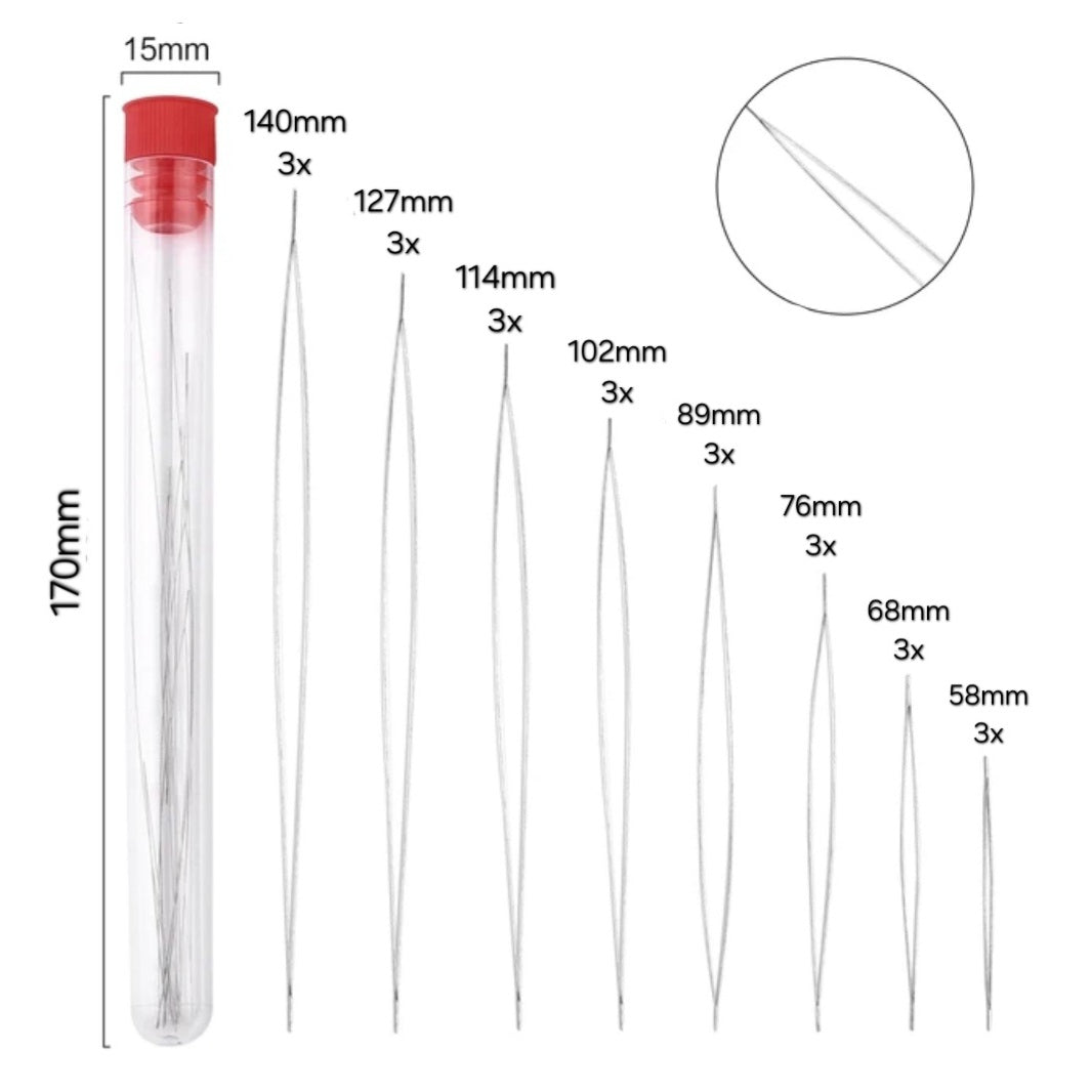 24 Delig Rijgnaaldenset met Opbergkoker