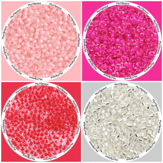 2mm Rocailles glaskralen - Inside Colors 10g