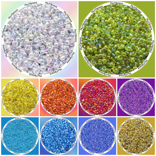 2mm Rocailles glaskralen rainbow kleuren