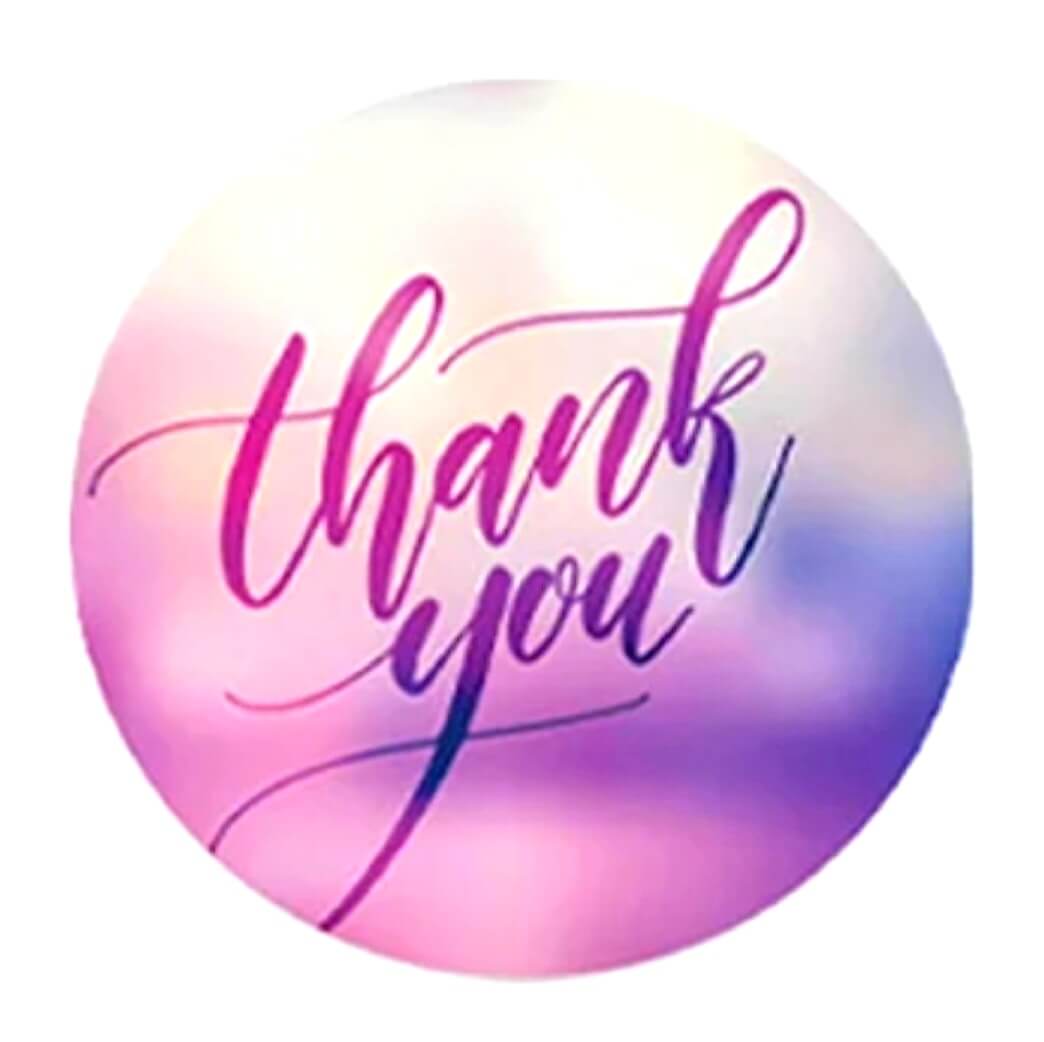 2,5cm Thank You Stickers - Diverse Soorten