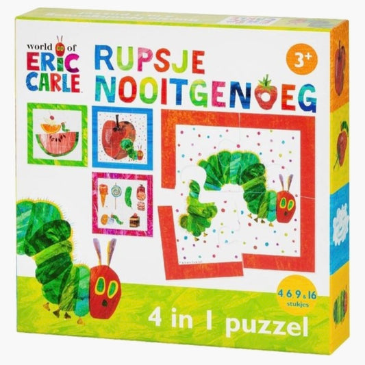 Rupsje Nooitgenoeg: 4in1 Puzzels - 4-6-9-16