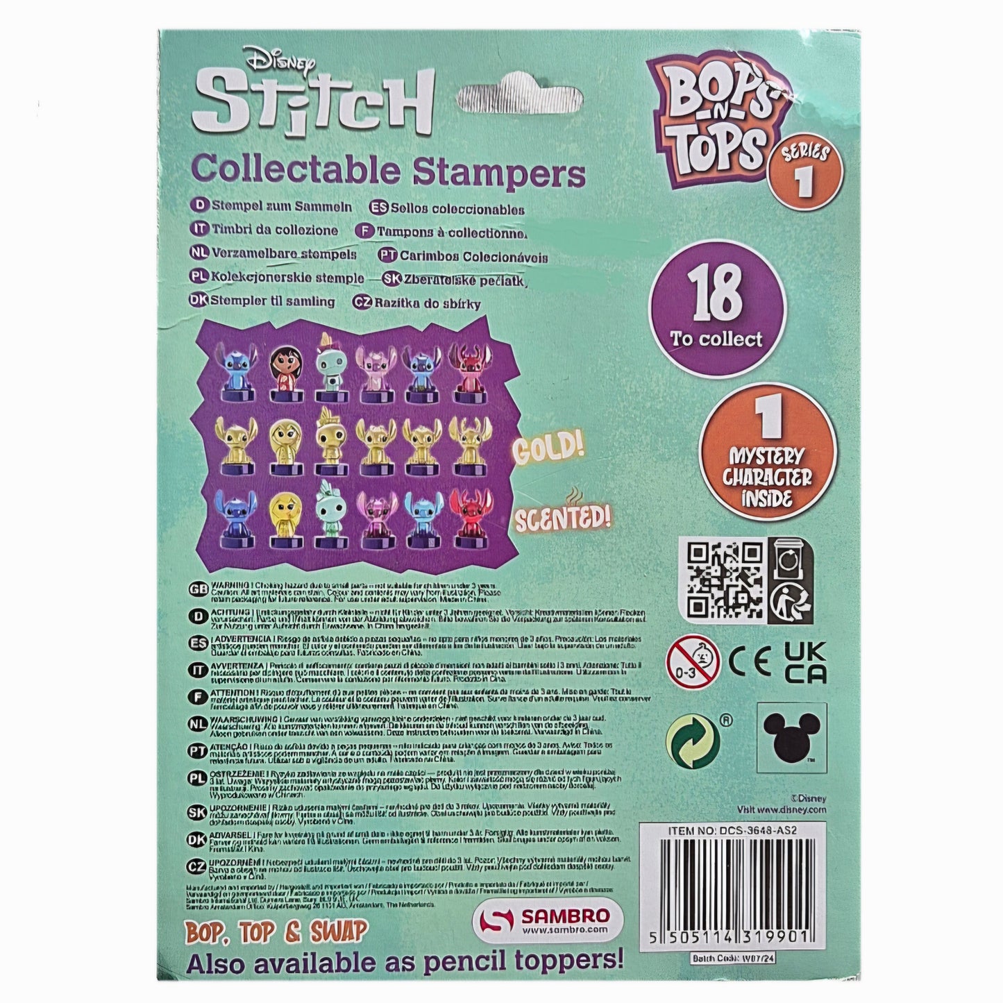 Stitch Disney: Stempelset - 3 delig