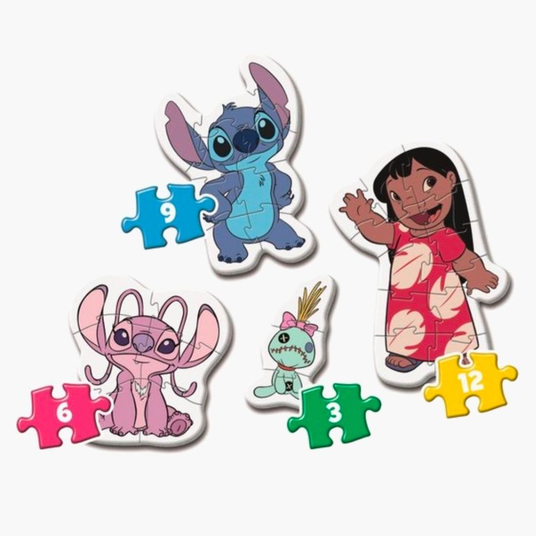 Clementoni: Stitch - My first Puzzel - 4 Puzzels 3-6-9-12