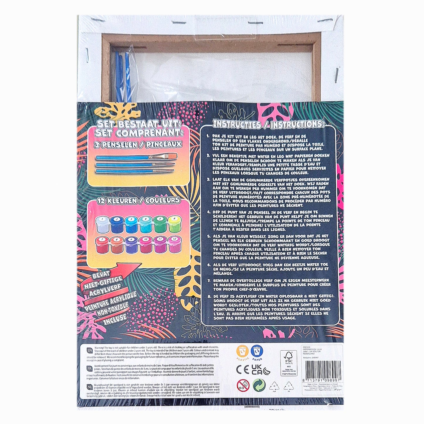 Canvas Schilderen op nummer: Toekan - 20x30