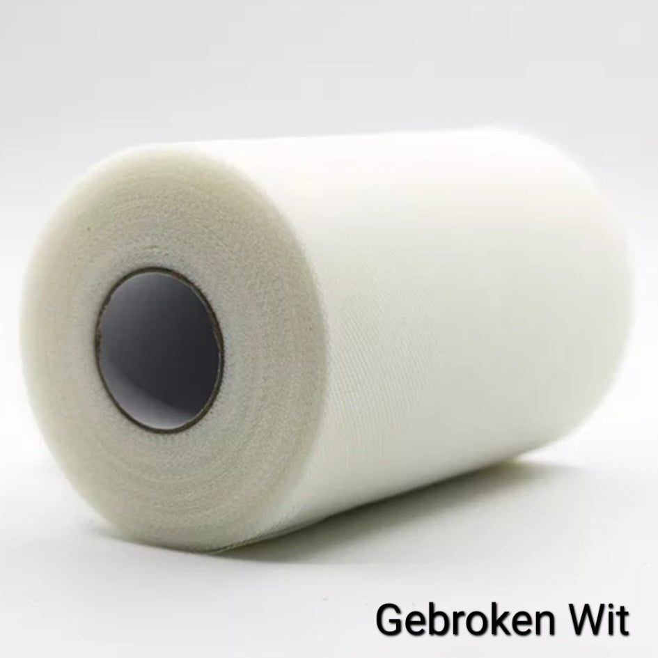 15cm Tule - Prijs per meter  (Diverse kleuren)
