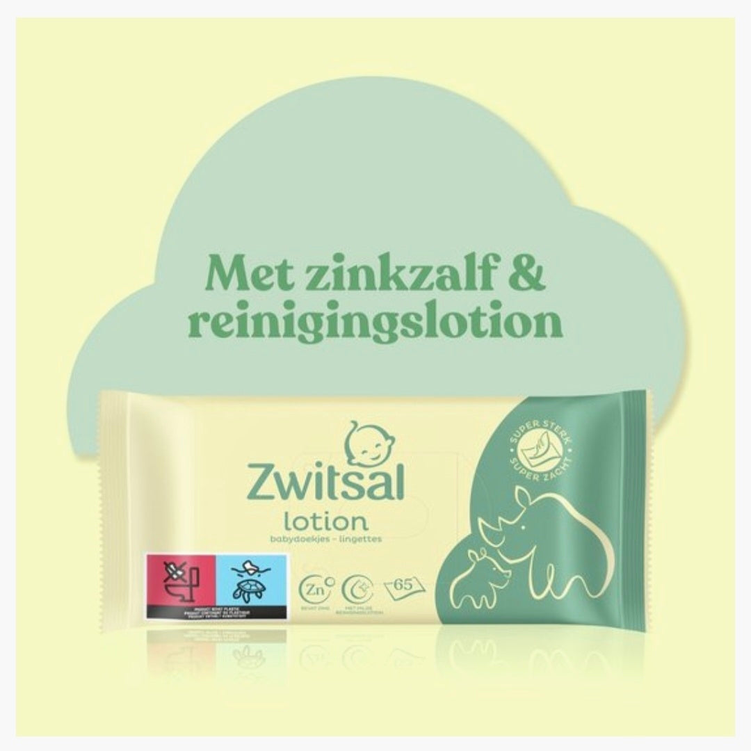 Zwitsal: Billendoekjes Lotion met Zinkzalf - 12x65=780 stuks