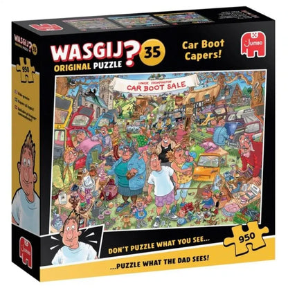 Wasgij Original 35 puzzeldoos met 950 stukjes, schuin van voren met zijkant zichtbaar