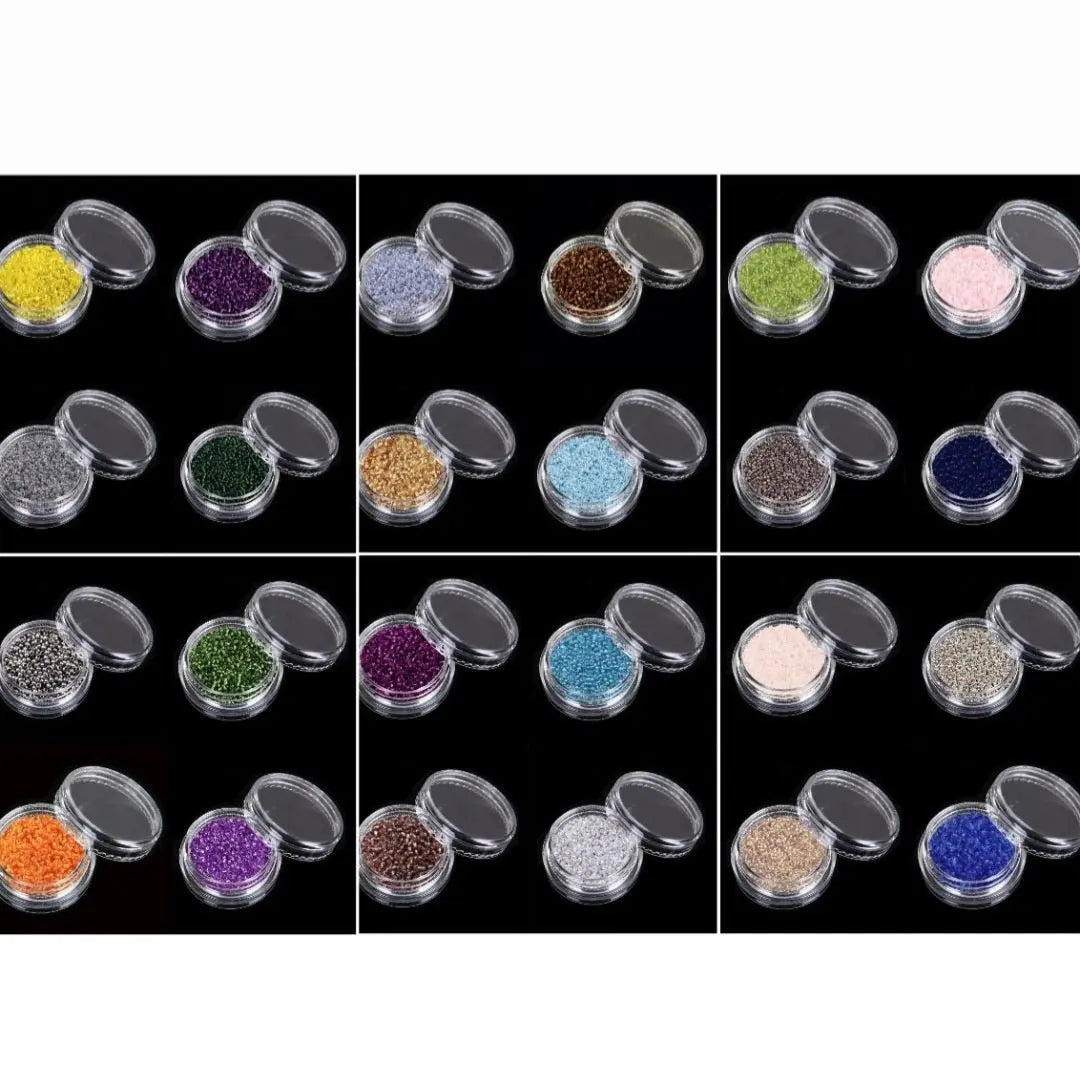 Potje rocailles glaskralen 1,5mm (Diverse kleuren) - Multiplaza