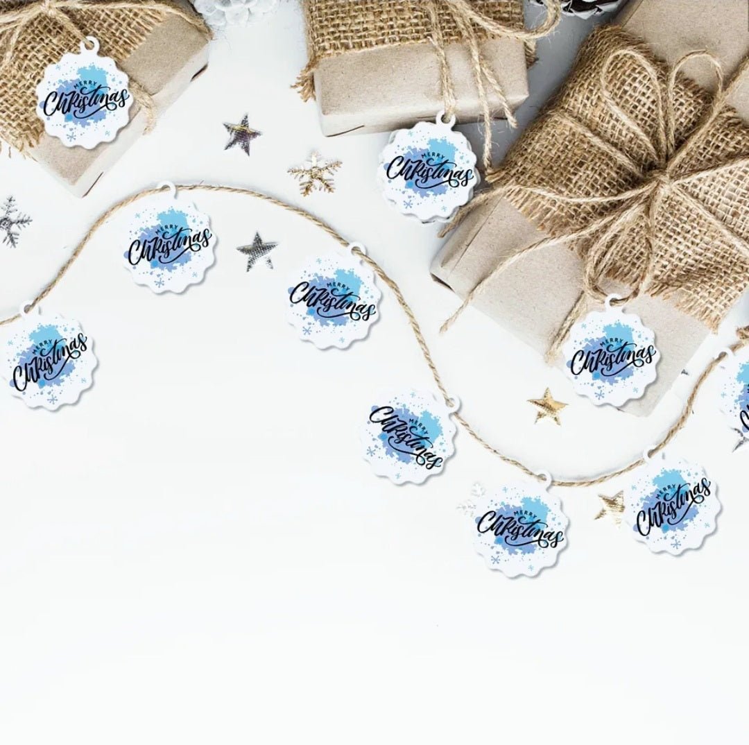 Kerst Cadeaukaartjes blauw (10 Stuks) - Multiplaza