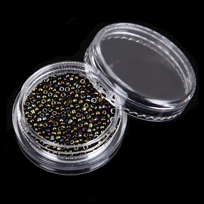 Potje rocailles glaskralen 1,5mm (Diverse kleuren)